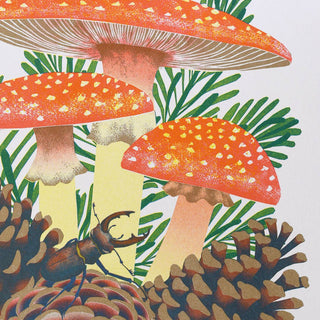 Fly Agaric - A4 Risograph Print
