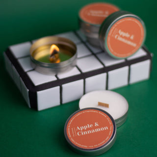 Mini scented soy candles, Apple and Cinnamon
