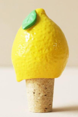 Lemon Cork Bottle Stopper