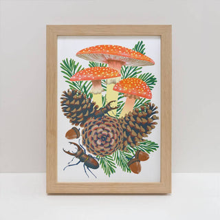 Fly Agaric - A4 Risograph Print