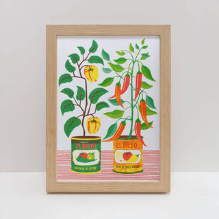 Chilli Peppers - A4 Risograph Print