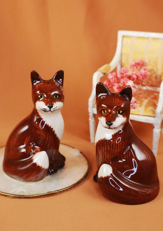 Fox salt and pepper shakers