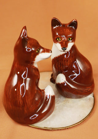 Fox salt and pepper shakers