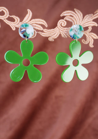 Majestic Blossom Earrings Grass