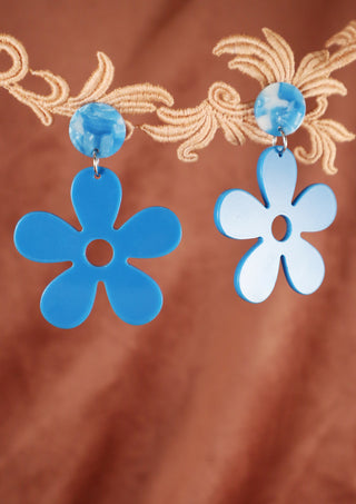 Majestic Blossom Earrings Sky