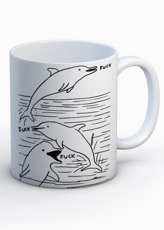 David Shrigley Mug - Dolphin Fuck