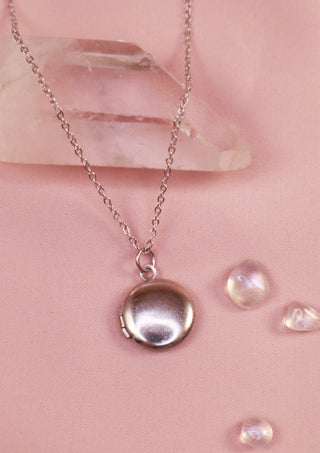 Tiny Round Locket Necklace