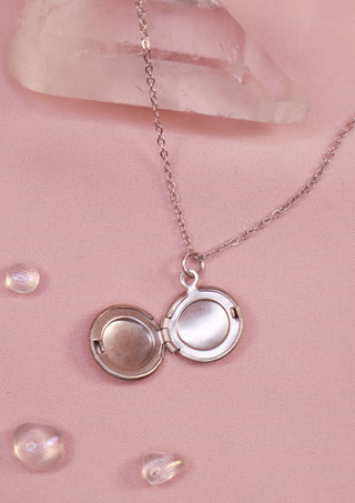 Tiny Round Locket Necklace