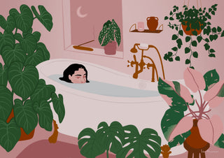 Midnight Bath Print By Ida Alvarsson