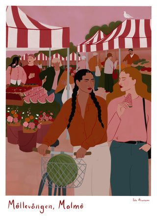 Möllevången, Malmö print by Ida Alvarsson