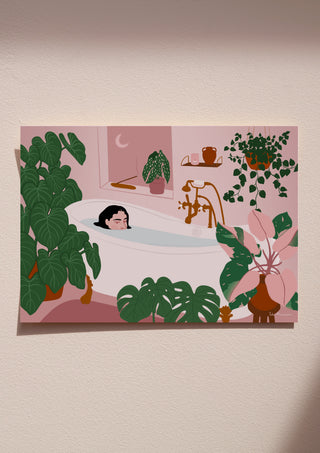 Midnight Bath Print By Ida Alvarsson