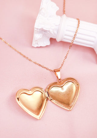 Big Gold Heart Locket