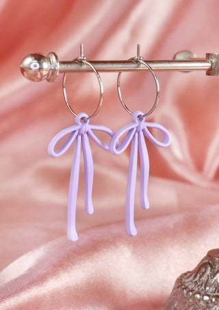 Pastel Bow Hoops