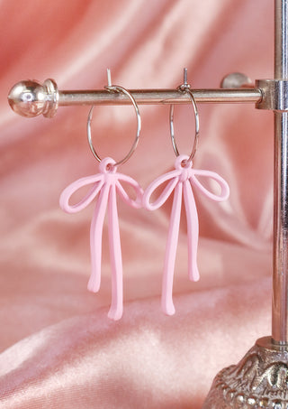 Pastel Bow Hoops