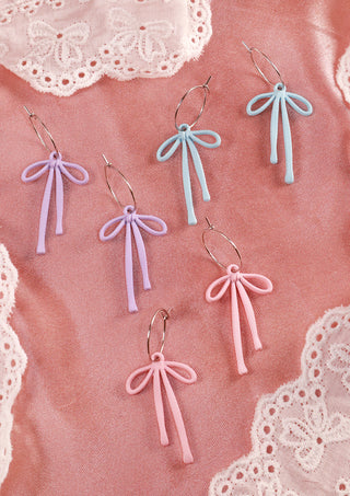 Pastel Bow Hoops