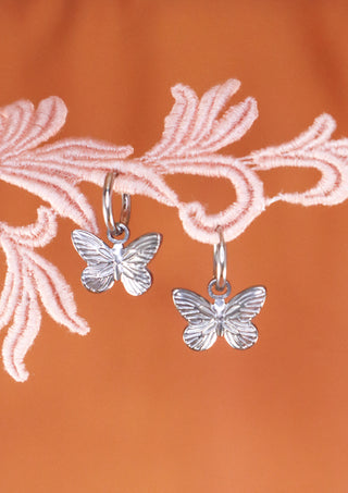 Butterfly Hoops Silver