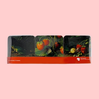Coasters, Set Of 6, Schlesinger, Strawberries