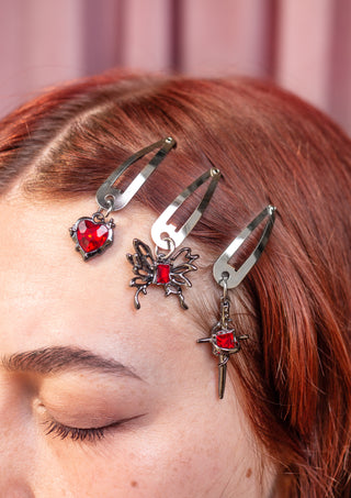 Gleaming Butterfly Charm Hair Clip
