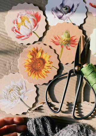 Coaster Set Flowers by 30x40