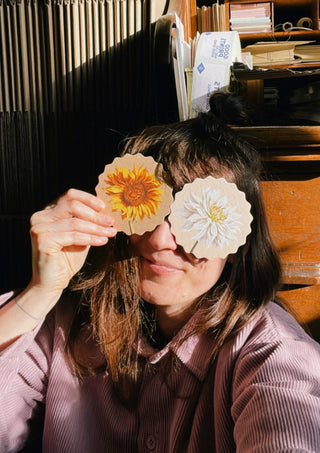 Coaster Set Flowers by 30x40