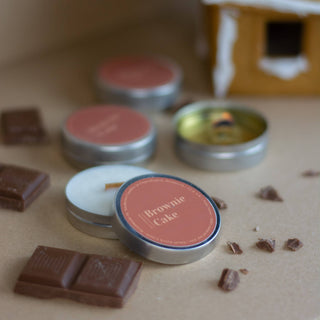 Mini scented soy candles, Brownie Cake
