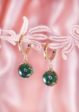 Emerald Green Lux Hoops