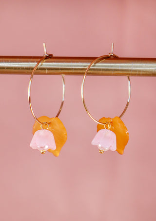 Fall Flower Earrings Peachy Ginger