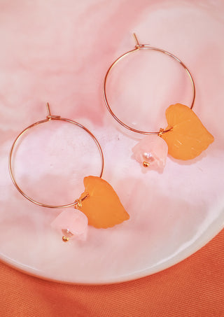 Fall Flower Earrings Peachy Ginger