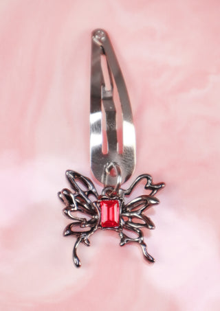 Gleaming Butterfly Charm Hair Clip