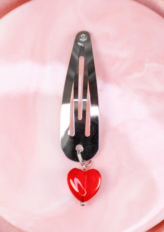 Heart Charm Hair Clip