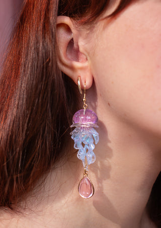 Mesmerizing Jellyfish Earrings Pink