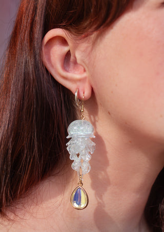 Mesmerizing Jellyfish Earrings Clear