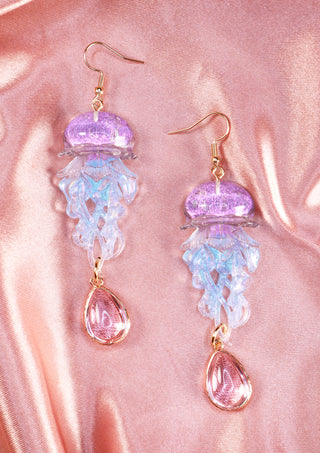 Mesmerizing Jellyfish Earrings Pink