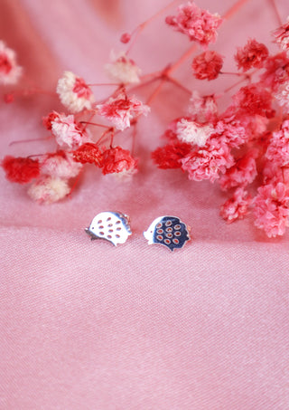 Hedgehog stud earrings