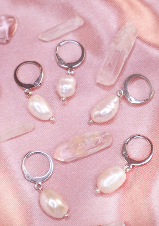 Pearl Silver mix & match earring