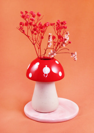Mushroom Bud Vase