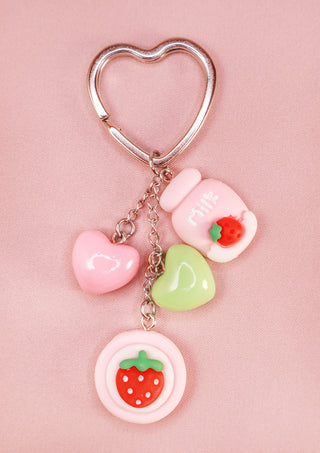 Strawberry Milk Keychain