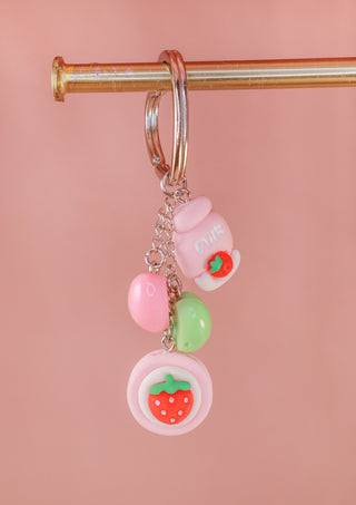 Strawberry Milk Keychain