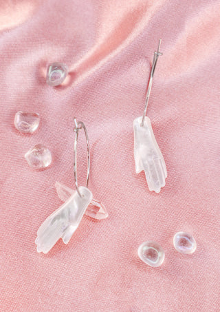 Pearl Gesture Hoops