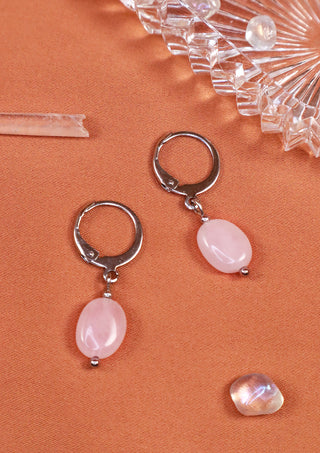 Rosequartz mix & match earring