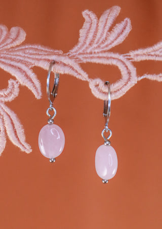 Rosequartz mix & match earring