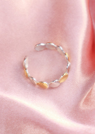 Gold and Silver Shell Ring