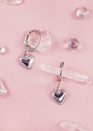 Silver Heart mix & match earring