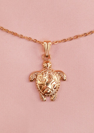 Turtle Pendant Gold Necklace