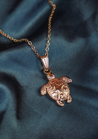 Turtle Pendant Gold Necklace