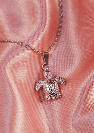 Turtle Pendant Silver Necklace