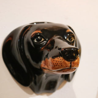 Small dachshund wallvase