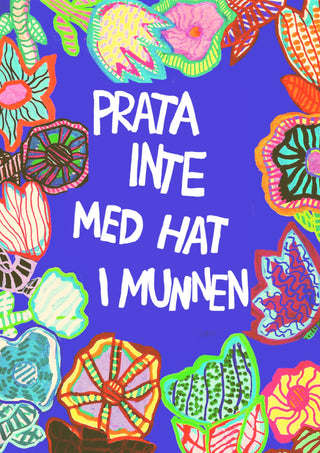Prata inte med hat i munnen print by Jessica ritar