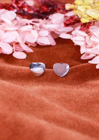Silver Heart stud earrings