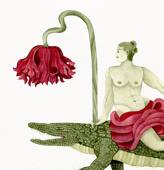 Croco Mama A3 print by Emma Ekstam